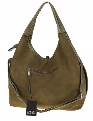 Torebka damska worek na ramię A4 elegancka pleciona pojemna CC6592 Zielona na Arena.pl