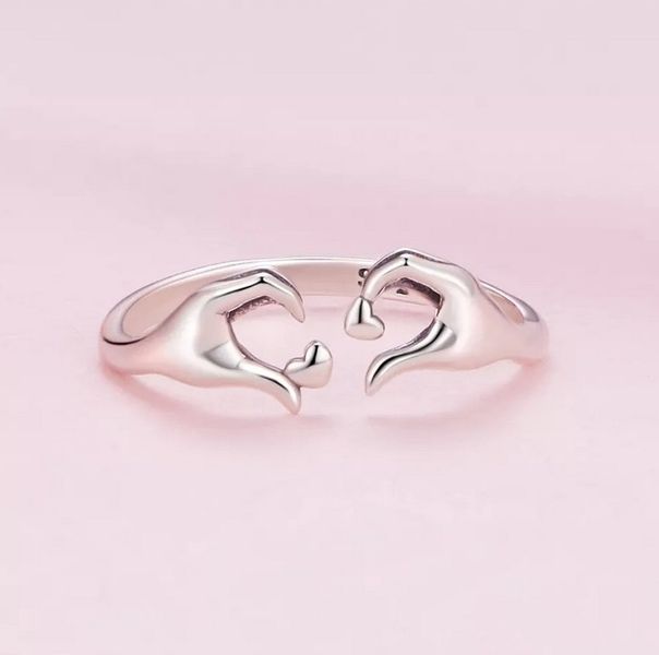 Pierścionek srebro DŁONIE regulowany s925 +pudełko zdjęcie 3