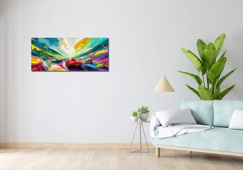 Obraz 100x40cm Wyścig Przy Barwach zdjęcie 2