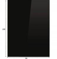 Podstawa szklana hartowana - szyba pod Piec Kominek 100x50 cm CZARNA