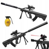 KARABIN MASZYNOWY PISTOLET NA KULKI PLASTIKOWE Z LASEREM BEZPIECZNY