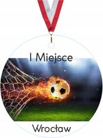 MEDAL Z PLEXI 5 cm nadruk UV piłka nożna personalizacja duży wybór wzorów