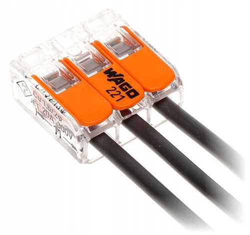WAGO SZYBKOZŁĄCZKA DRUT/LINKA 3x4mm 221-413 100 szt na Arena.pl