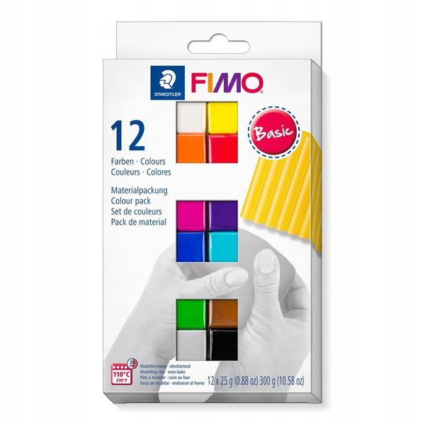 FIMO SOFT modelina zestaw 12 x 25g Basic masa zdjęcie 2
