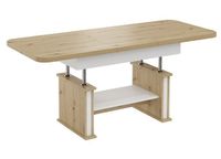 Ława Rozkładana Podnoszona Ławostół L15 Dąb Artisan Biała 120/200x70 loft