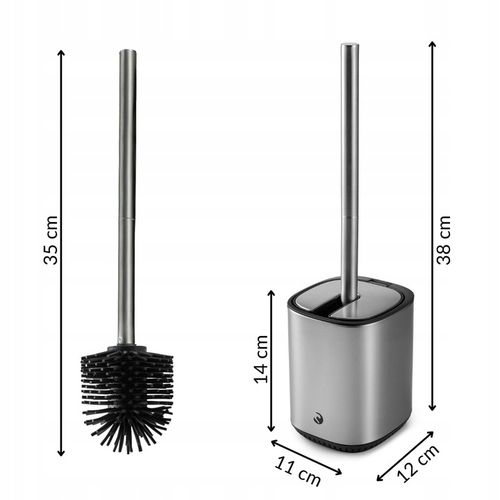 SZCZOTKA DO WC SILIKONOWA TOALETOWA UCHWYT STOJAK STAL NIERDZEWNA na Arena.pl