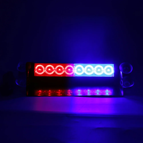 STROBOSKOP NIEBIESKO-CZERWONY LAMPY OSTRZEGAWCZE NA SZYBĘ STROBOSKOPY na Arena.pl