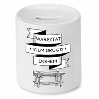 Skarbonka Prezent Dla Stolarza Warsztat Moim Z Nadrukiem Ze Zdjęciem