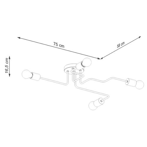 Żyrandol TIMBO 4 biały na Arena.pl