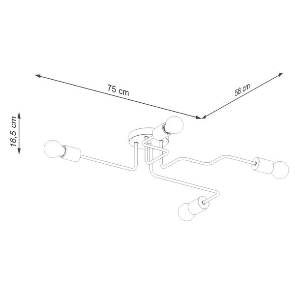 Żyrandol TIMBO 4 biały zdjęcie 9