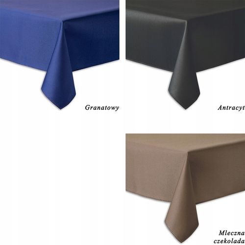 OBRUS PLAMOODPORNY - 140X300 - SOLID GŁADKI BIAŁY na Arena.pl