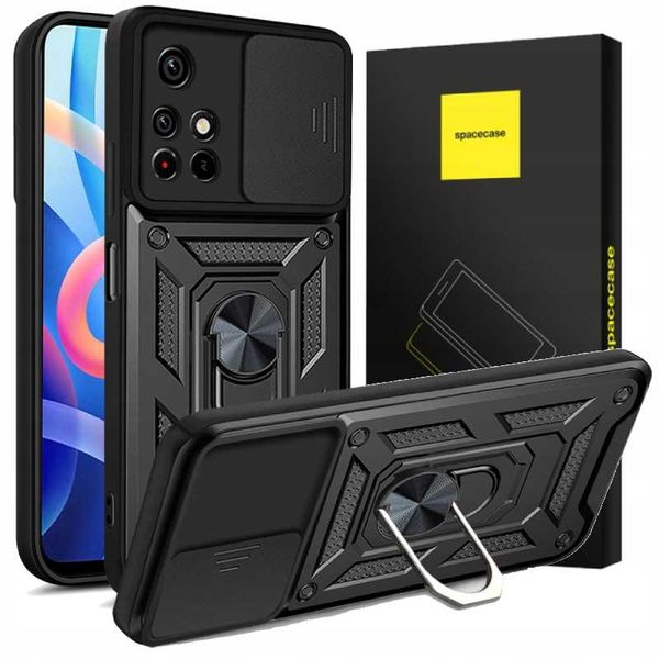 Spacecase Camring Poco M4 Pro 5G black zdjęcie 1