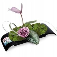Doniczka Donica Osłonka Ikebana Kompozycja Czarna