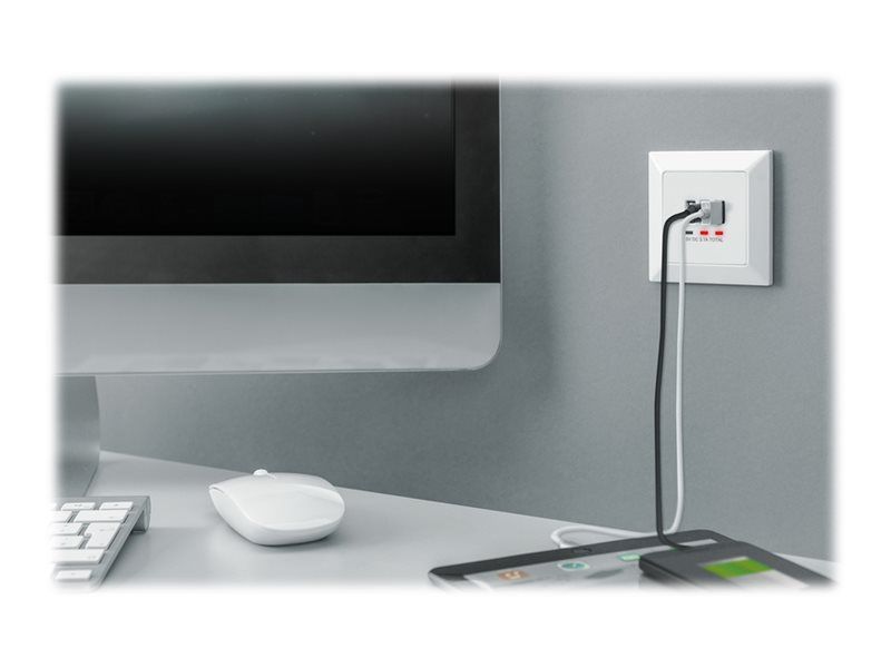 Digitus | Socket with USB A & USB-C Ports, flush mounted zdjęcie 5