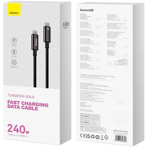 BASEUS MOCNY KABEL USB-C SZYBKIE ŁADOWANIE PRZEWÓD TYP-C 240W PD 3.1 QC 1M na Arena.pl