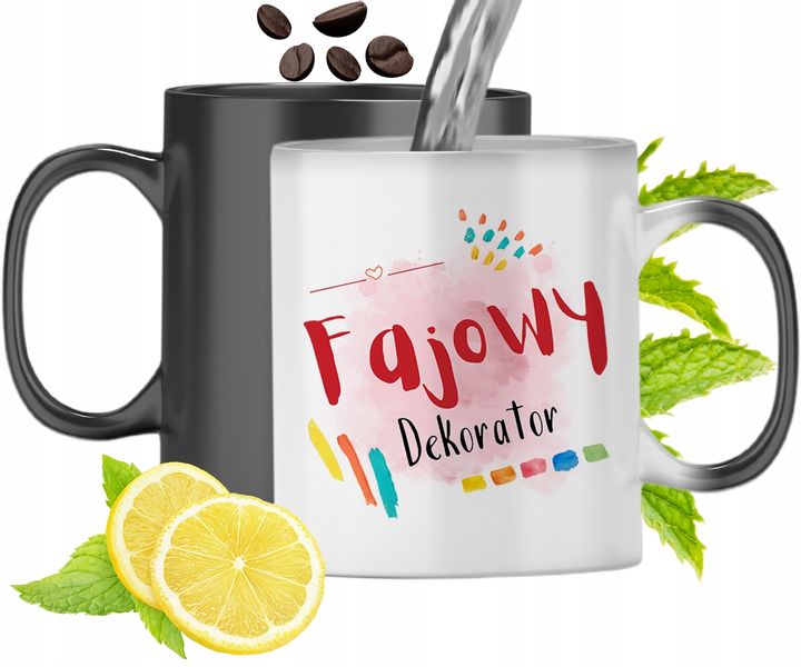 Kubek Magiczny Dla Dekoratora Zmieniający Kolor Z Nadrukiem Ze Zdjęciem zdjęcie 1