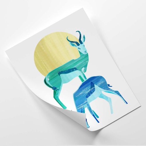 Plakat, Dwie antylopy 70x100 na Arena.pl