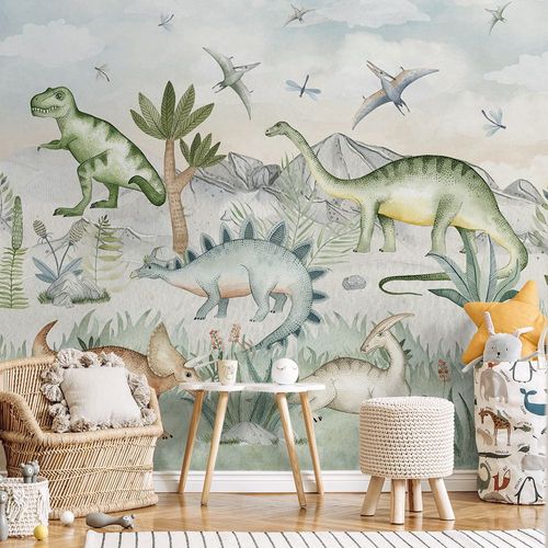 Tapeta Dinozaury W09 250 cm Płótno na Arena.pl