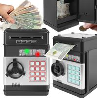 Sejf Skarbonka Elektryczna Bankomat Na Kod PIN Monety Banknoty Wpłatomat