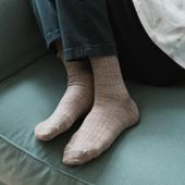 SKARPETY DZIECIĘCE MERINO WOOL BEZUCISKOWE 130 26-28 szary