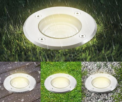 Reflektory podłogowe Goodia 4 szt. GU10 IP67 regulowane 3 W ciepłe białe na Arena.pl