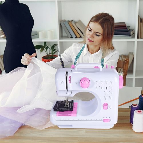 MASZYNA DO SZYCIA MINI PRZENOŚNA 12 ŚCIEGÓW AKCESORIA + GRATISY BIAŁA na Arena.pl