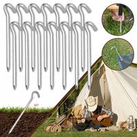 14 SZT. ŚLEDZI DO NAMIOTU, 18CM KOTWA GRUNTOWA, METALOWE ŚLEDZIE NAMIOTOWE