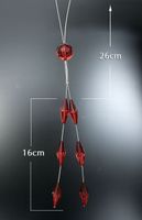 Upinacz dekoracyjny do firan czerwone kryształki II