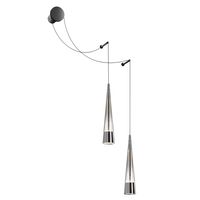 Podwójny kinkiet wiszący Sintesi P090WL-L24CH3K LED 24W regulowany chrom