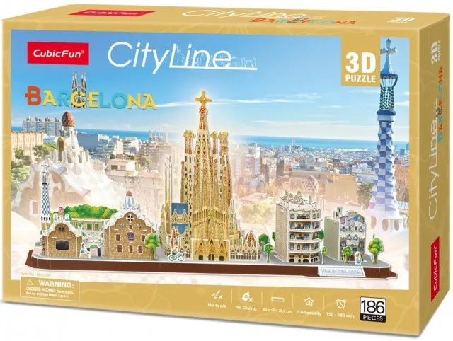 Puzzle 3D 186 elementów. City Line. Barcelona zdjęcie 7