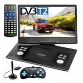 Odtwarzacz przenośny DVD mobilny TELEWIZOR DVBT2 obracany ekran 14'' USB
