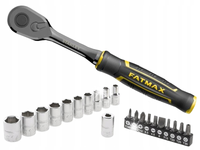 STANLEY ZESTAW KLUCZY NASADOWYCH 1/4'' + BITY 22EL. 120 ZĘBÓW GRZECHOTKA