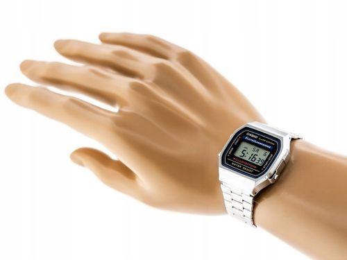 ZEGAREK MĘSKI CASIO RETRO VINTAGE A168WA stoper alarm datownik +BOX na Arena.pl