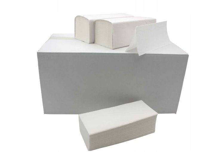 BIAŁE RĘCZNIKI PAPIEROWE SKŁADANE 100% CELULOZA zdjęcie 1