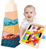 Montessori Gra Edukacyjna Sensoryczna Wieża Edukacyjna Sensoryczna Piramida