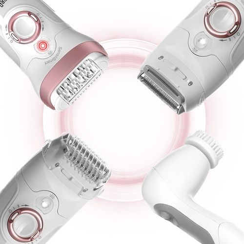 DEPILATOR BRAUN Silk-epil 9 DELUXE FACE PACK Wet&Dry+ GOLARKA + DODATKI 4w1 na Arena.pl