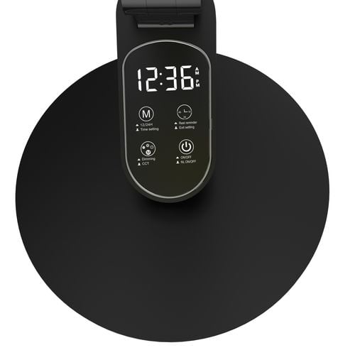 lampka biurkowa szkolna na biurko stołowa led trzy barwy do pracy z zegarem na Arena.pl