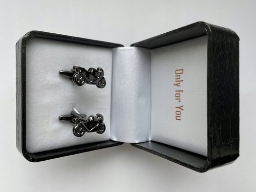 Spinki do mankietów EXC Motocykl Motor Szybki Ścigacz Race kol Grafit Tytan na Arena.pl