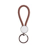 Brelok pleciony koło do sublimacji - brązowy