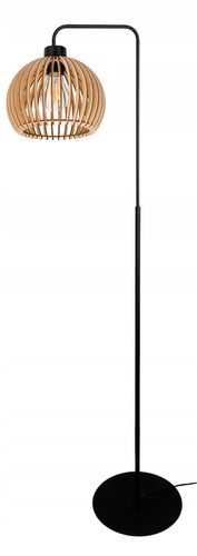 LAMPA STOJĄCA PODŁOGOWALOFT NA LED E27 STAŁA GIĘTA Z KLOSZEM DREWNO na Arena.pl