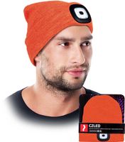 czapka zimowa led z wymienną latarką reis czled_p