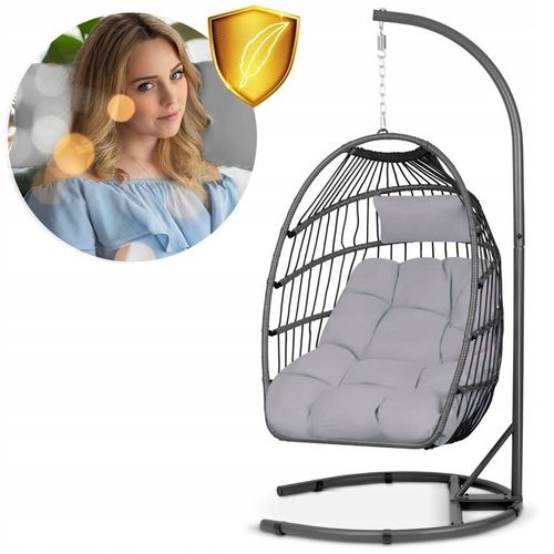FOTEL OGRODOWY WISZĄCY + GRATIS SZARE PODUSZKI na Arena.pl
