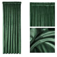 ZASŁONA WELUROWA VELVET NA TAŚMIE 140X270 ZIELONA