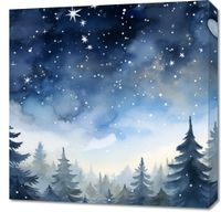 Obraz 60x60cm Tajemniczy Las o Zmierzchu