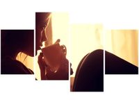 140CM 70 OBRAZ MAŁA CZARNA O PORANKU ŚCIENNY