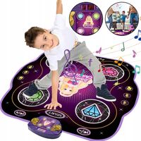 PODŚWIETLANA MATA DO TAŃCA DLA DZIECI, ZABAWKA BLUETOOTH PODKŁADKA DO TAŃCA