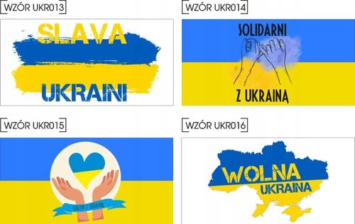 BANER FLAGA solidarni WOLNA UKRAINA 200x100cm na Arena.pl