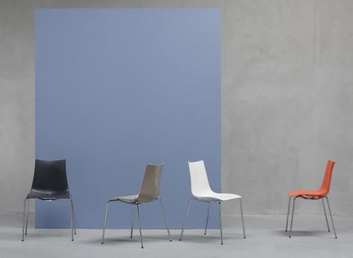 Krzesło Zebra antracytowe chromowane z tworzywa na Arena.pl