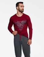 Piżama męska Henderson Blend bordo XL