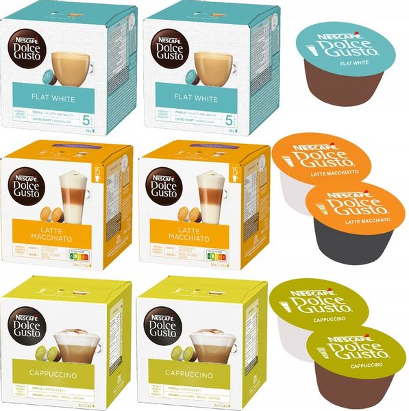 Kapsułki Dolce Gusto ZESTAW Latte Flat Capp 6 x 16 zdjęcie 1